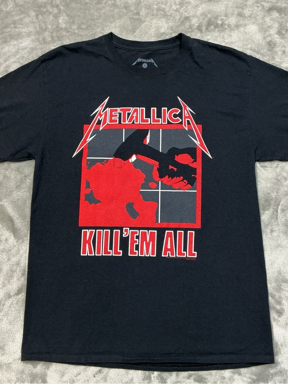 2018 Metallica Tee-shirt Mens Large double sided graphic rock N Roll Heavy Metal